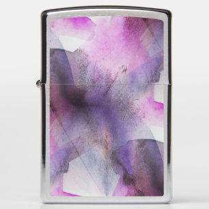 seamless cubism purple abstract art zippo lighter