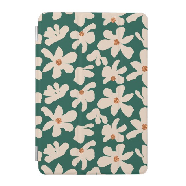 Seamless Daisy Floral Pattern iPad Smart Cover (Front)