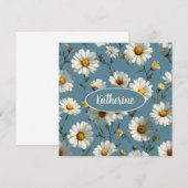 Seamless Daisy Flower Pattern on Blue (Front/Back)