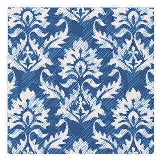 Seamless damask pattern faux canvas print