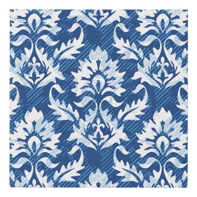 Seamless damask pattern faux canvas print (Front)