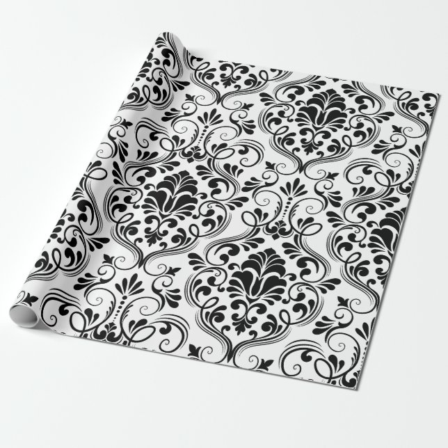 Seamless Damask  Wrapping Paper (Unrolled)