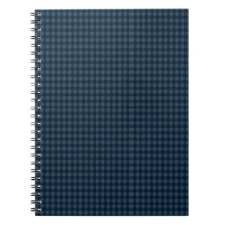 Seamless Dark Blue & Gray Gingham Rustic Pattern Notebook