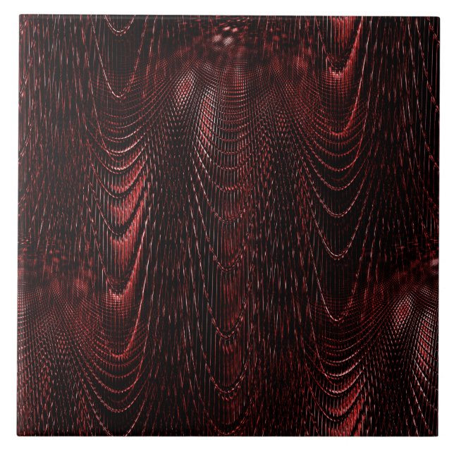 Seamless Decorative Red Ceramic Tile (Front)