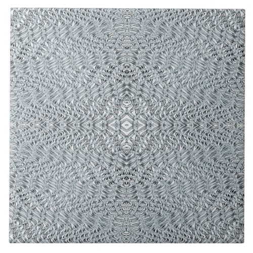 Seamless Decorative Silver Gray Ceramic Tile