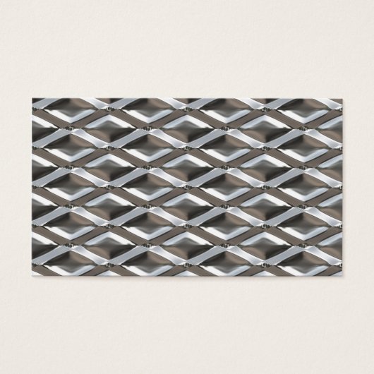 Seamless Diamond Shaped Chrome Plated Metal (Front)