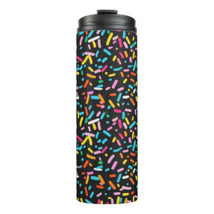 Seamless Donut Sprinkles Patterns Thermal Tumbler