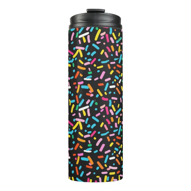 Seamless Donut Sprinkles Patterns Thermal Tumbler (Front)