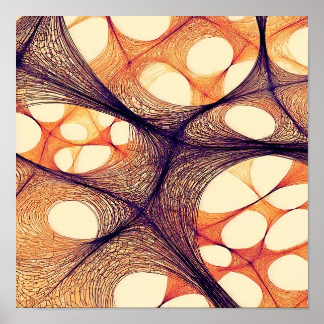 Seamless Electric Abstract Schematic Wallpaper Poster (Front)