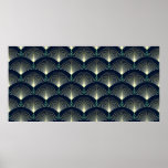 Seamless elegant geometric pattern. Blue Art Deco. Poster<br><div class="desc">Seamless elegant geometric pattern. Blue Art Deco.</div>