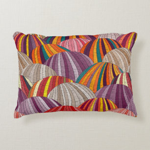 Seamless embroidered wavy pattern. Sown meadows an Accent Pillow
