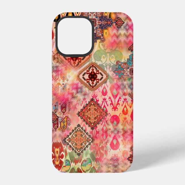 Seamless Ethnic beautiful pattern on Abstract digi Iphone Case (Back)