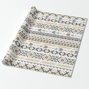 Seamless ethnic beige pattern. illustration wrapping paper