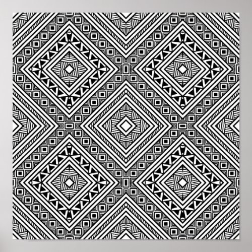 Seamless Ethnic Pattern 2 Poster