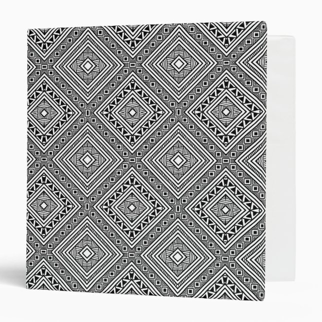 Seamless Ethnic Pattern 3 Ring Binder (Front/Inside)