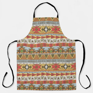 Seamless ethnic pattern in bright colors apron