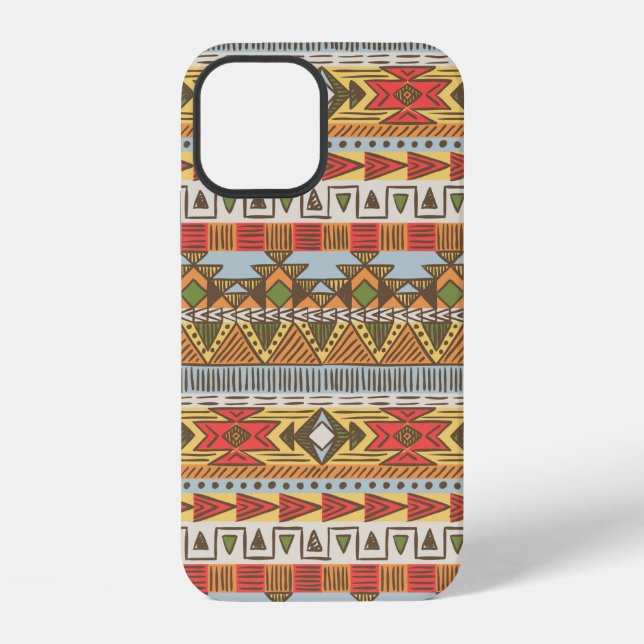 Seamless ethnic pattern in bright colors iphone case (Back)