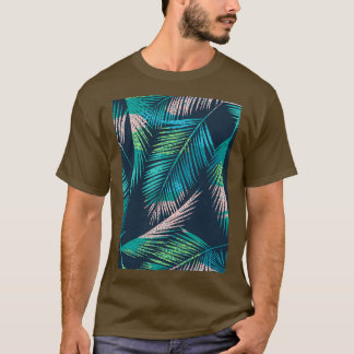 Seamless exotic pattern with tropical plants T T-Shirt