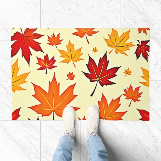Seamless Fall Foliage Design Doormat (Indoor)