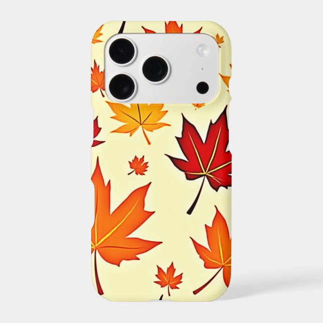 Seamless Fall Foliage Design Iphone Case (Back)