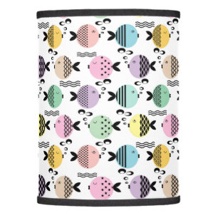 Seamless fish abstract scandinavian modern marine lamp shade