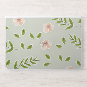 Seamless flat floral element cartoon pattern HP laptop skin