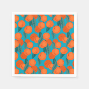 Seamless flat pattern with peaches on branches   napkins