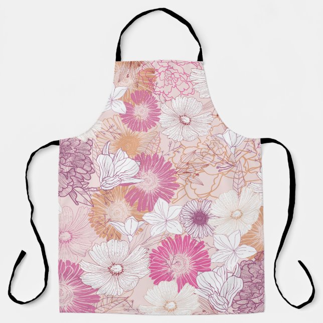 Seamless Floral  Apron (Front)