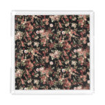 Seamless floral background: flower pattern. acrylic tray