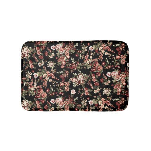 Seamless floral background flower pattern bath mat