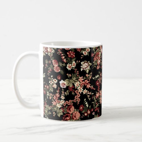 Seamless floral background flower pattern coffee mug