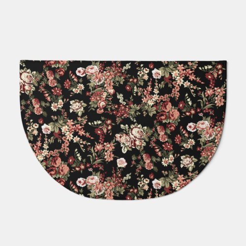 Seamless floral background flower pattern doormat