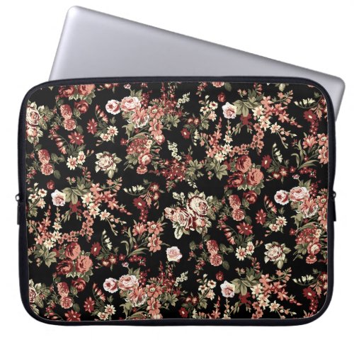 Seamless floral background flower pattern laptop sleeve