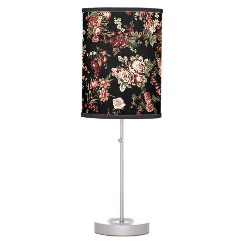 Seamless floral background flower pattern table lamp