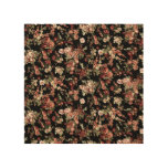 Seamless floral background: flower pattern. wood wall art