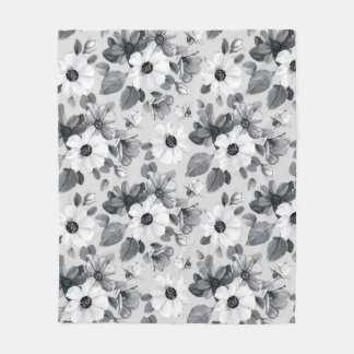 Seamless floral background with beautiful wildflow fleece blanket