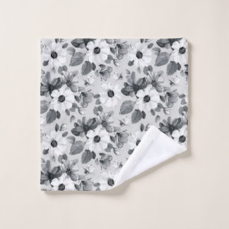 Seamless floral background with beautiful wildflow wash cloth