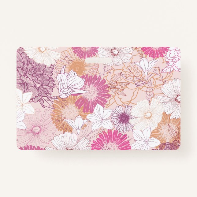 Seamless Floral  Badge (Back)