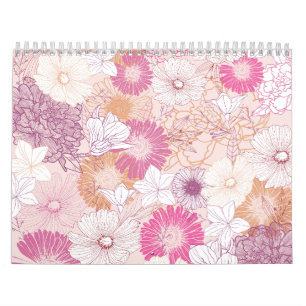 Seamless Floral  Calendar