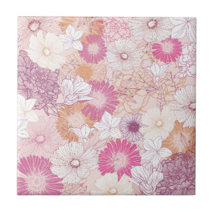 Seamless Floral Ceramic Tile