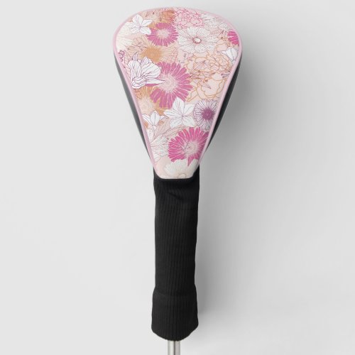 Seamless Floral  Golf Head Cover