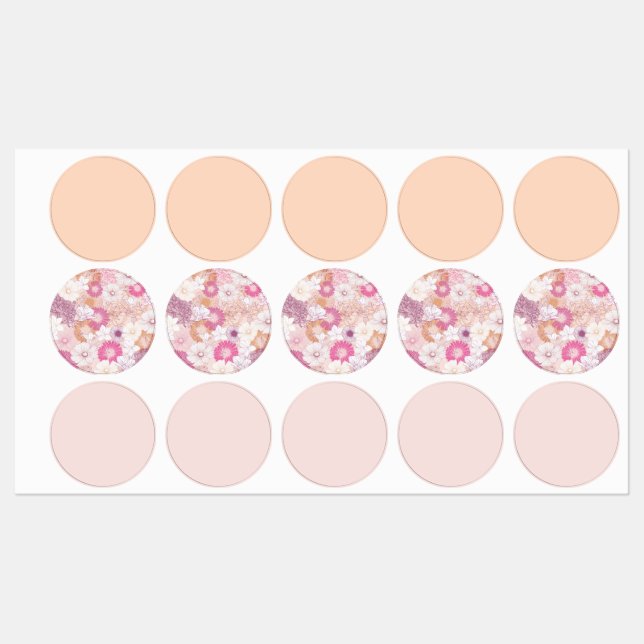 Seamless Floral  Labels (Sheet)