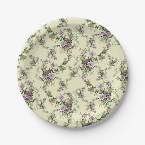seamless floral mix pattern  paper plates