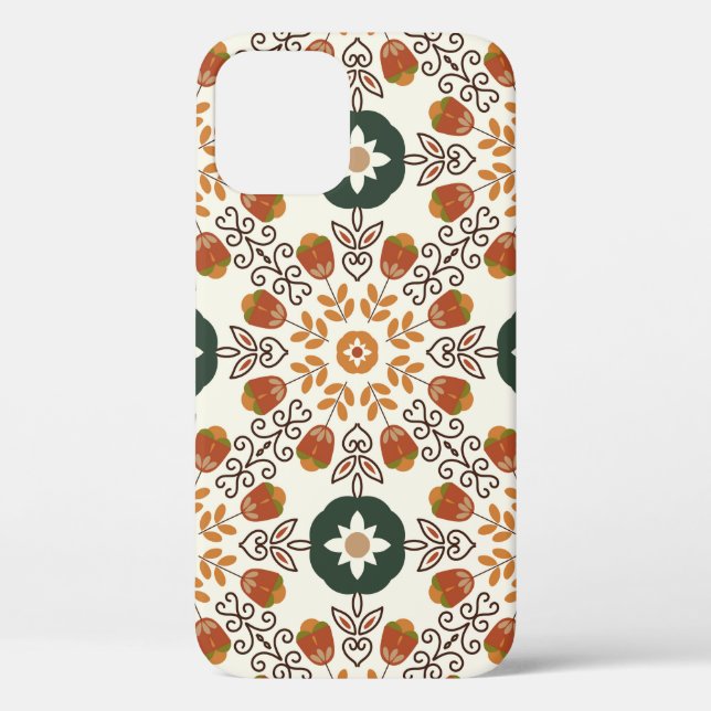Seamless floral natural abstract geometric pattern Case-Mate iPhone case (Back)