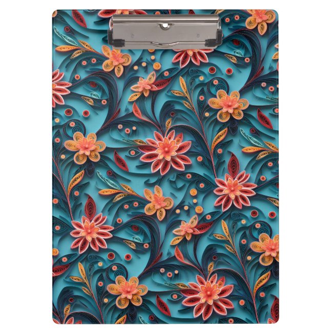 Seamless floral paper pattern Clipboard