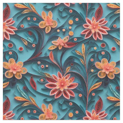 Seamless floral paper pattern fabric