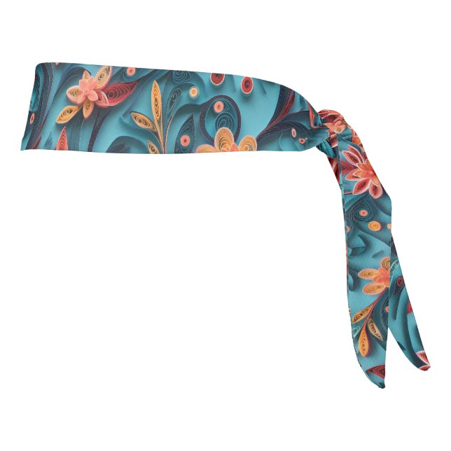 Seamless floral paper pattern Headband (Rotate 90)