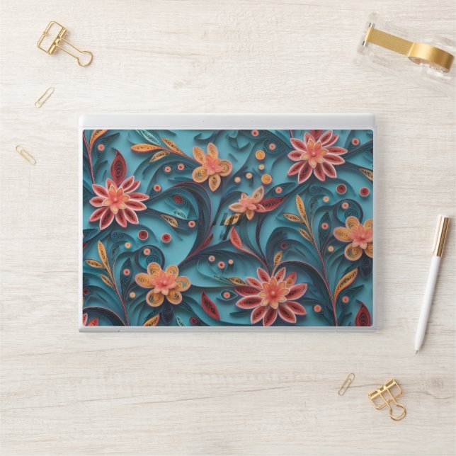 Seamless floral paper pattern HP Laptop Skin (Desk)