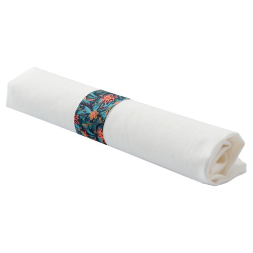 Seamless floral paper pattern Napkin Band
