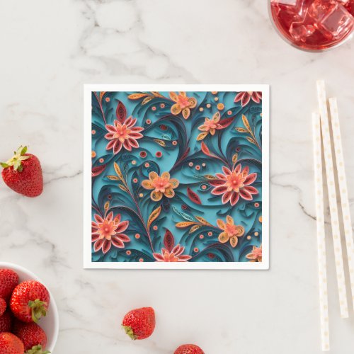 Seamless floral paper pattern Paper Napkin